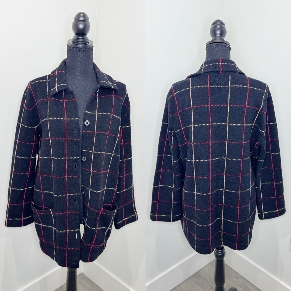 Lauren Ralph Lauren 100% Lambswool Button Up Cardigan with Pockets (M)
